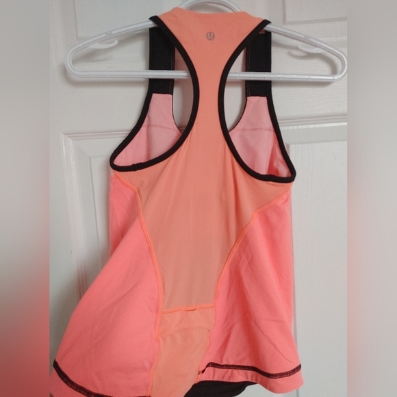 LULULEMON Cardio Kick Tank size 6 coral/orange/black - Picture 7 of 9